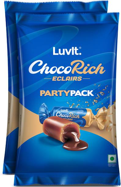 LuvIt Chocorich Classic Eclairs Chocolate | Birthday Party Pack | Caramels