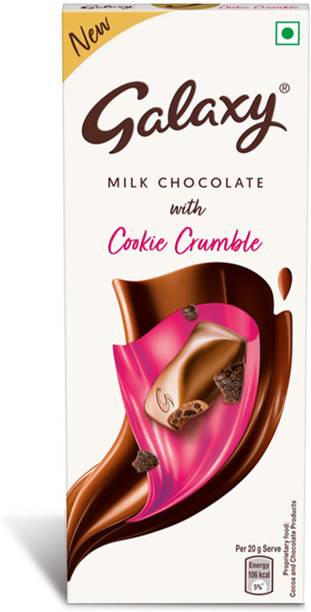 GALAXY Cookie Crumble Milk Valentine's Chocolate Bar With Cookie Pieces Bars