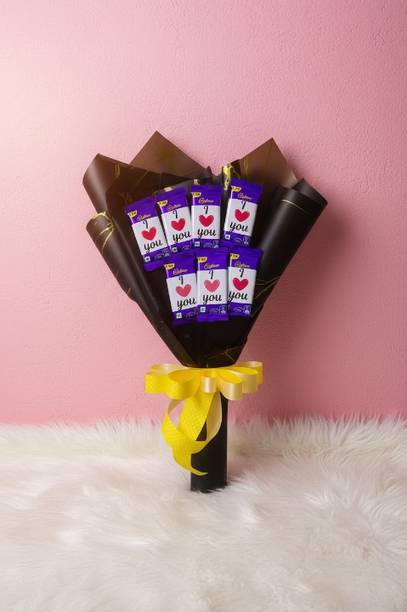 Cadbury Dairy Milk 7chocolate bouquet Chocolates Gift Hamper|gift for birthday,Valentina Bars