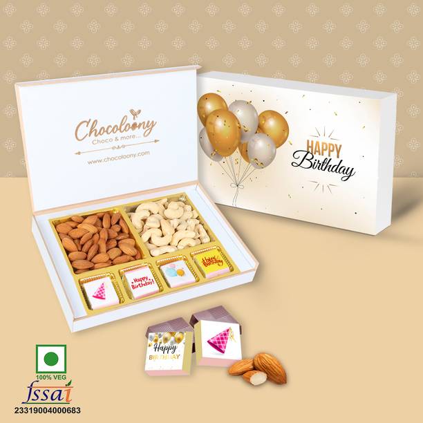 Chocoloony Special Birthday Gift Box | Chocolate & Dryfruit Gift Box For Loved Ones Bars