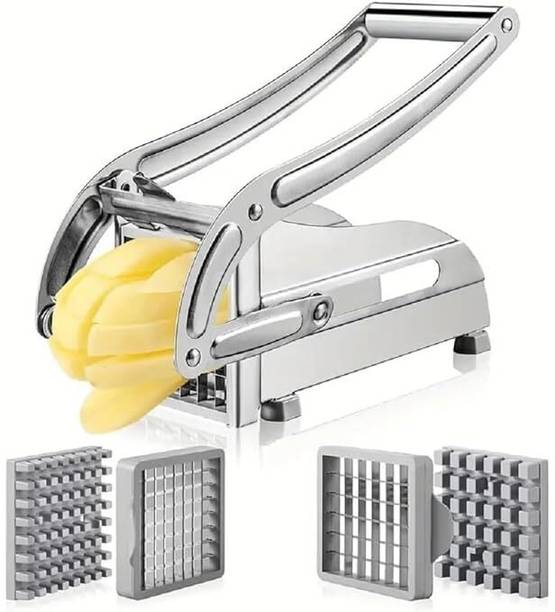 ADP TRADERS Stainless Steel French Fries Cutter, Manual Potato Chipser & Vegetable Slicer Potato Grater