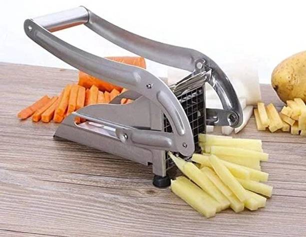 NANDGHER French Fries Chips Maker Cutter Machine with 2 Interchangeable Blades Vegetable & Fruit Grater & Slicer