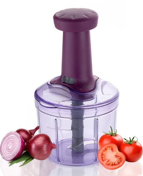 MAGICSPOON Push Chopper with 4 Blades for Effortless Chopping Vegetables & Fruits सब्जी और फल