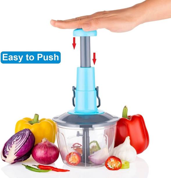 Somkala 2 In1 3 Blades Hand Press Push Chopper Vegetable Chopper