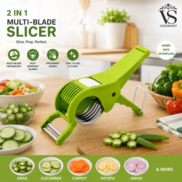 Visomart by Visomart 2 in 1 Vegetable Cutter & Peeler Vegetable & Fruit Grater & Slicer