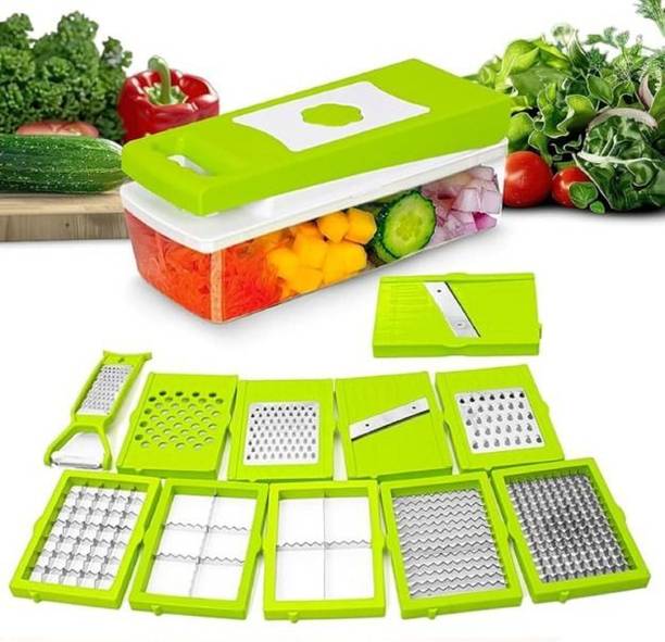 Nexora by NA 12 in 1 Multipurpose Vegetable & Fruit Chopper Vegetable & Fruit Grater & Slicer