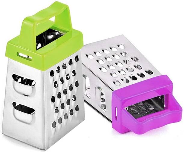 Bekner Tiny Graters with 4 Sides - Ideal for Home Cooking, Multicolour. (Mini) Vegetable & Fruit Grater