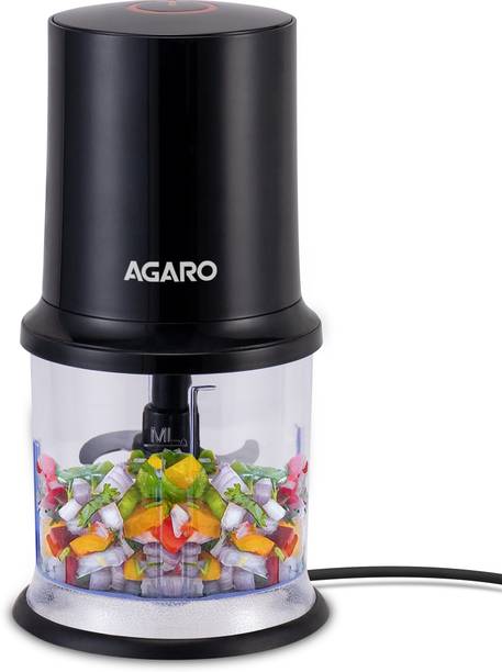 AGARO Elegant Electric 400W Vegetable Chopper, 500 Ml, 100% Copper Winded Motor, Electric Vegetable & Fruit Chopper