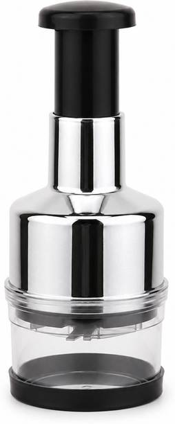 trendaura by TrendAura Chopper Hand Press Vegetable Cutter 900 ml Stainless Steel Fruit Chopper