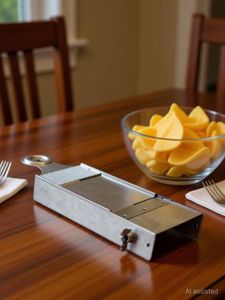 GOLDFINCH Stainless Steel Potato Chips Maker Manual Slicer Chopper Potato Slicer Potato Grater & Slicer