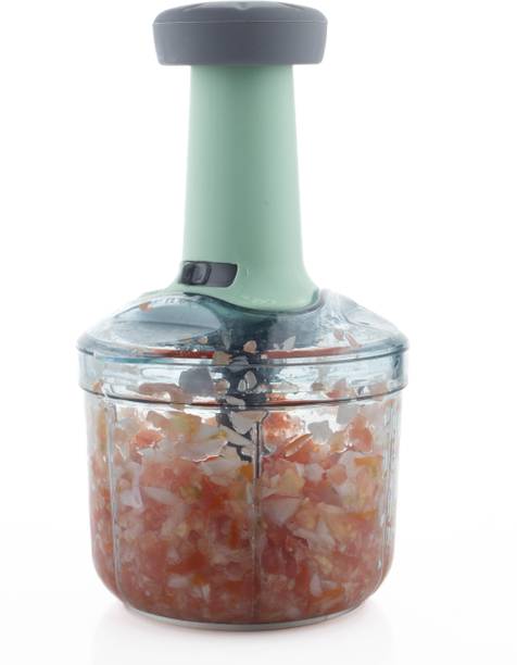 MAGICSPOON Chopper, Onion Cutter, Onion Chopper, Vegetable Chopper (Teal, 900ml. 4 Blades) Vegetable & Fruit Chopper