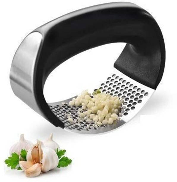 RHHG E COM by no Garlic Crusher Ginger Mincer Squeezer Press Rocker Kitchen Chopper with Handle Vegetable & Fruit Scraper