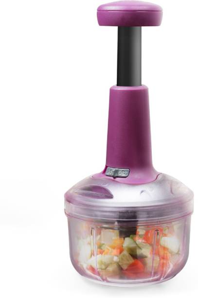 IMPEX by Impex Push Chopper (IC 650) 650 ml with 3 Stainless Steel Blades Vegetable & Fruit Chopper