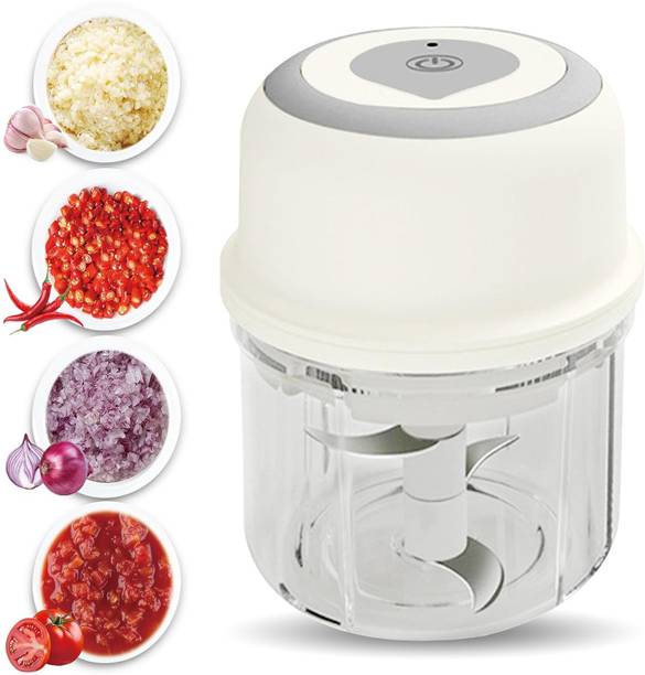 Obvie Wireless Electric Garlic Chopper, Mini Food Chopper Garlic Mincer Blender Electric Vegetable & Fruit Chopper