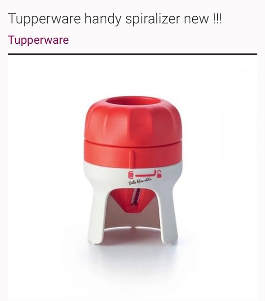 TUPPERWARE by tupperware Handy Spiralizer Turns Vegetables into Veggie Spaghetti - Easy to Use Compact Vegetable Chopper