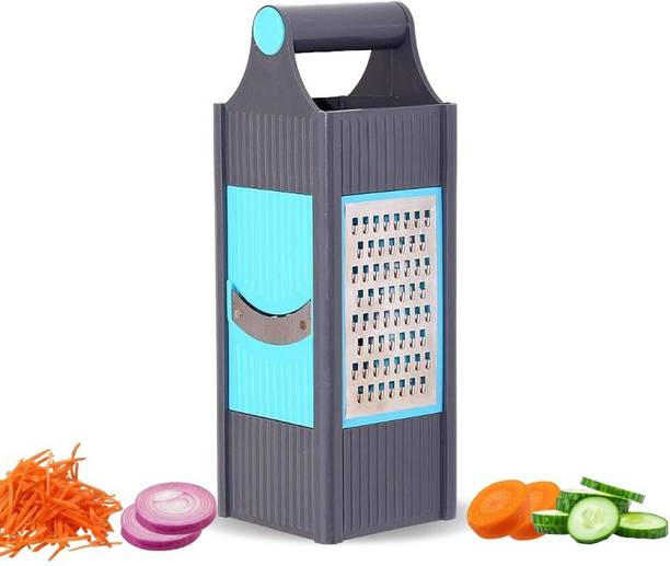 LILA ENTERPRISE 4 in 1 Grater and Slicer | 4 Sharp Stainless Steel Blades | Multifunctional Vegetable & Fruit Chopper