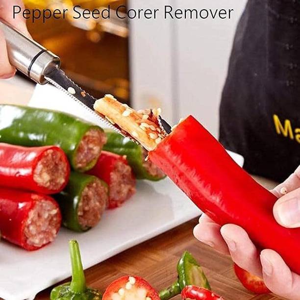 cavira Pepper Chili Corer Seed Remover Tool Vegetable & Fruit Scraper