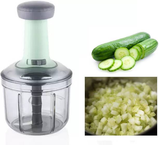 VEKSOR by Veksor Chopper, Onion Cutter, Onion Chopper, Vegetable Chopper (Teal, 900ml. 4 Blades) Vegetable & Fruit Chopper