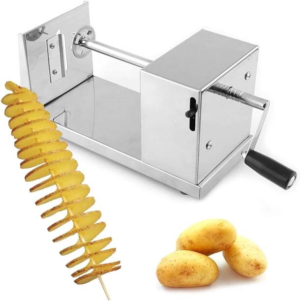 Amthalal sankalchand by NA Stainless Steel Spiral Potato Slicer–Manual Twister Cutter Fries, Chips & Snacks Potato Slicer