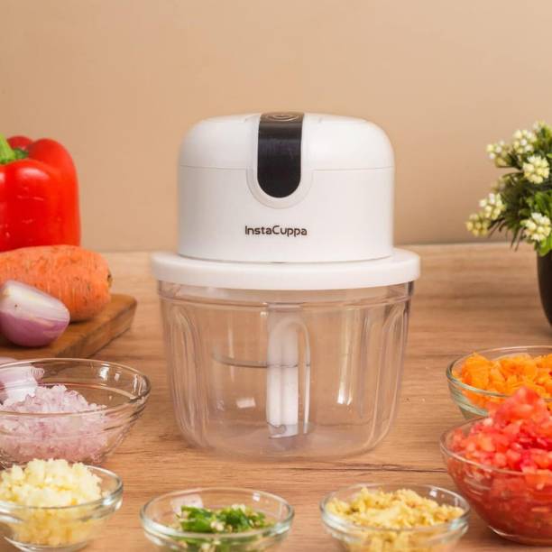 InstaCuppa Rechargeable Mini Electric Chopper 350 ml | USB-C Stainless Steel Blades...
