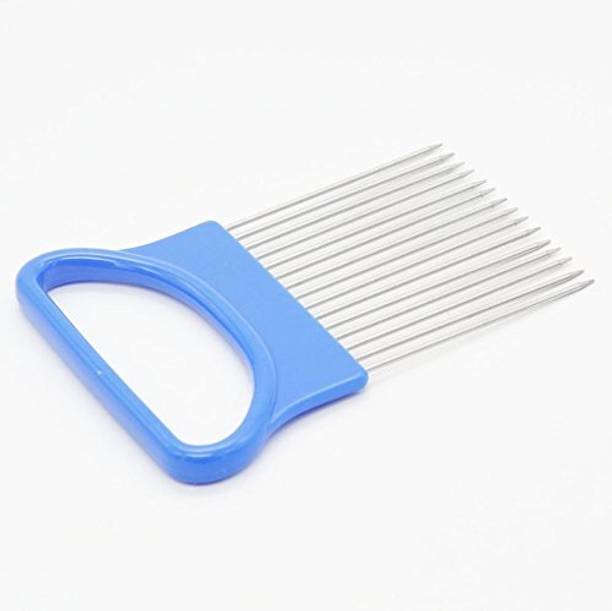 ShopVee Stainless Steel Onion Holder – Safe & Easy Slicing | Kitchen Tool Set