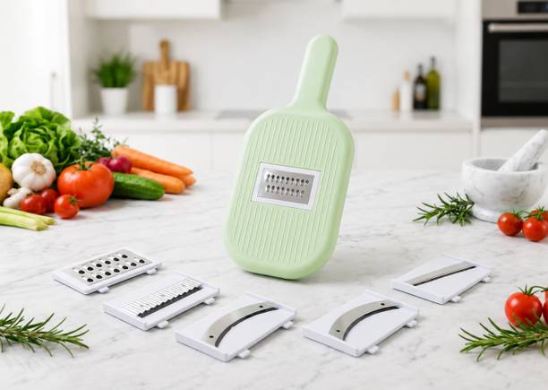 kitchkart Multipurpose 6 in 1 Vegetable Slicer,Multi Blade Manual Cutter Vegetable & Fruit Grater & Slicer