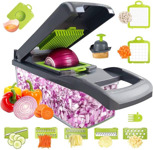 JEEYANA ENTERPRISE 13 In 1 Vegetable & Fruits Cutter, Slicer, Dicer Grater & Chopper For Kitchen सब्जी और फल