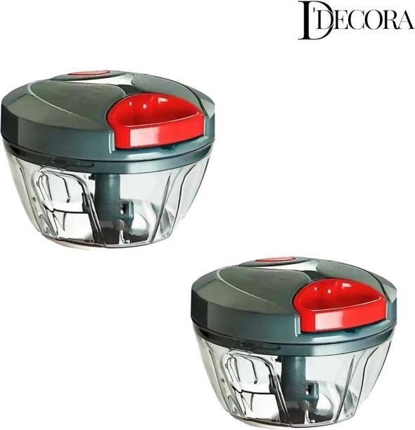 DDecora 450 ML Chopper combo with stainless steel Powerful Blade , New Handy(GREY) सब्जी और फल
