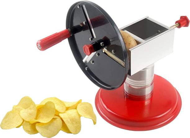CHEF TURTLES Iron & Stainless Steel Potato Chips Maker also for Onion, Beet and Fruit Manual Potato Slicer