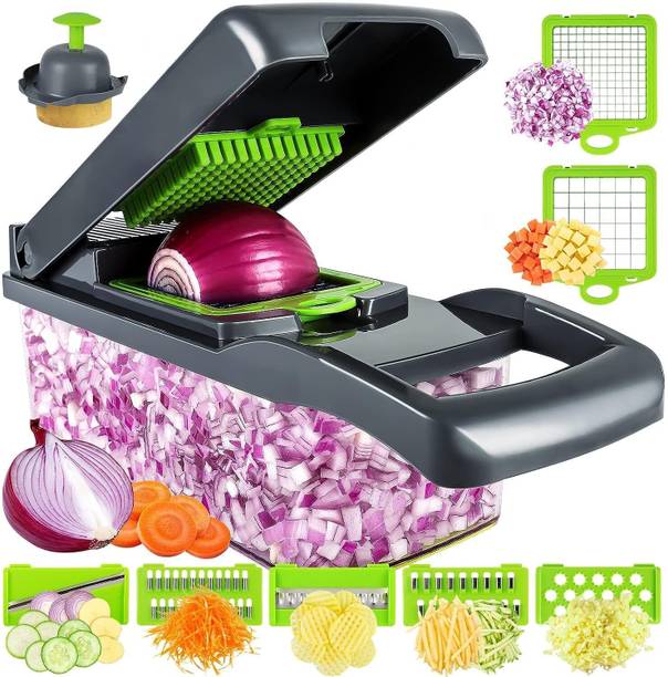Grove 14 in 1 Multipurpose Chopper - Fruits & Vegetable Cutters, Grater Peeler Chipser Vegetable & Fruit Chopper