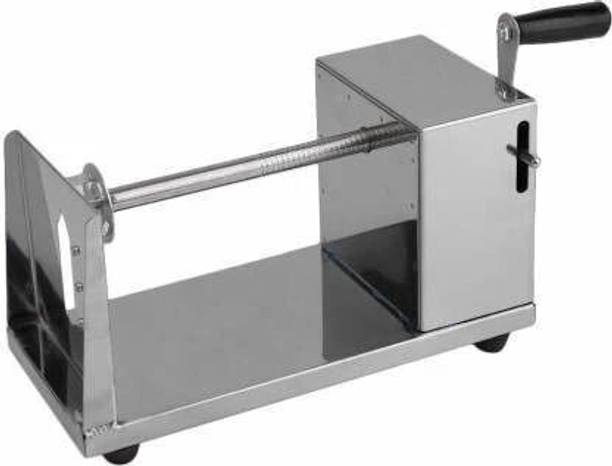 Global Enterprize by NA Stainless Steel Twister Curly Spiral French Fry Tornado Potato Slicer/cutter Machine, Silver Potato Grater & Slicer
