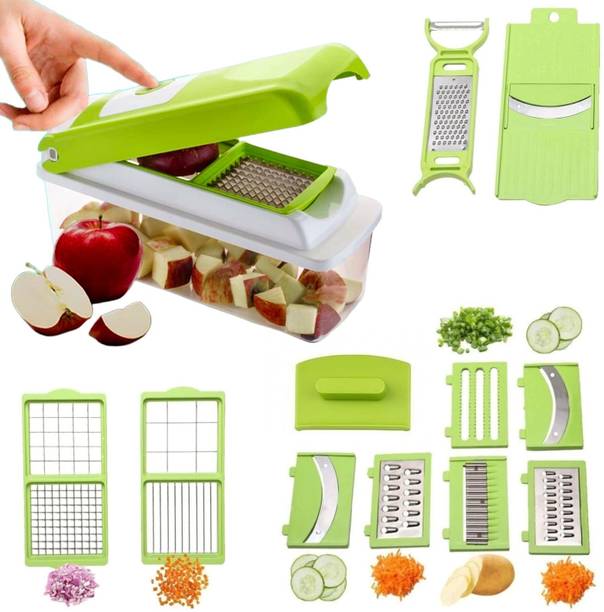 Trandchoice Kitchen Multipurpose 12 in 1 Vegetable and Fruit Chopper/Cutter/Greater/Slicer Vegetable & Fruit Chopper