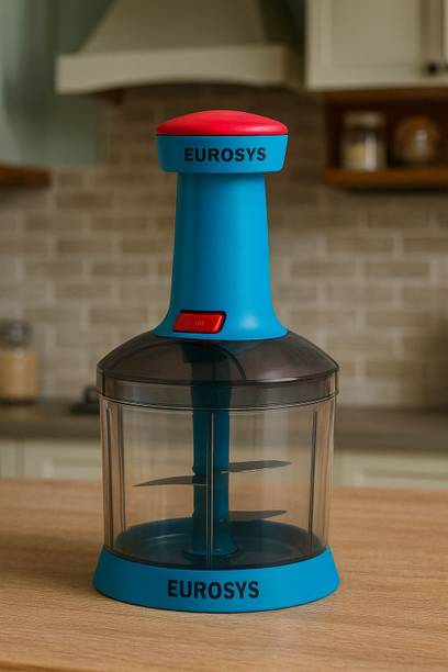 EUROSYS by EUROSYS Premium Quality 1000ML Manual High Speed Push Handle Vegetable & Fruit Chopper