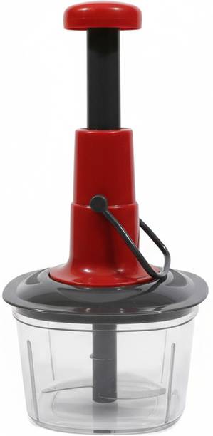 krishav Manual Vegetable & Spice Chopper with 3 Stainless Steel Blades, Locking System Vegetable Chopper