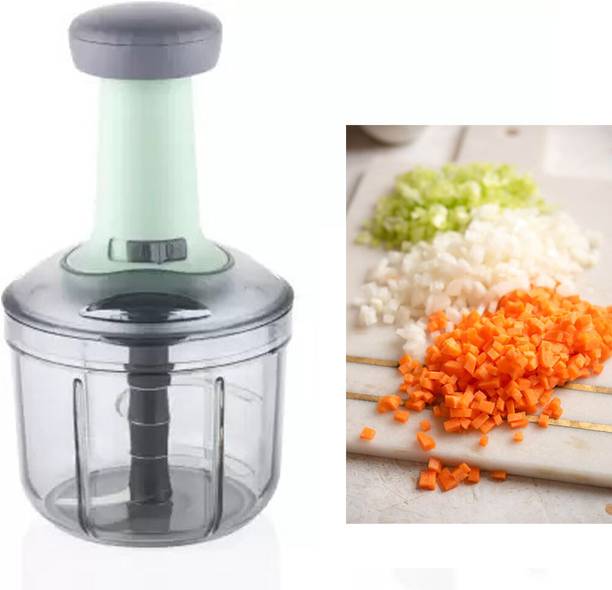 VEKSOR by Veksor Dry Fruit and Vegetable Chopper, Onion Cutter, (Teal, 900ml. 4 Blades) Vegetable & Fruit Chopper