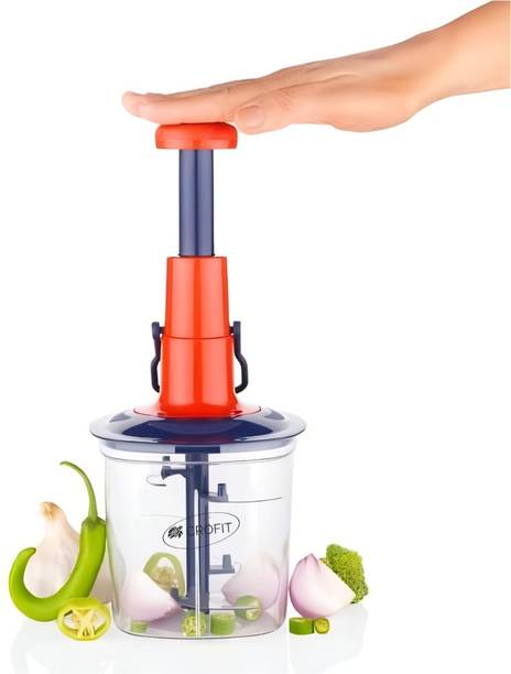CROFIT by N/A Hand Push 1000 ML with 5 Stainless Steel Blades Vegetable & Fruit Chopper
