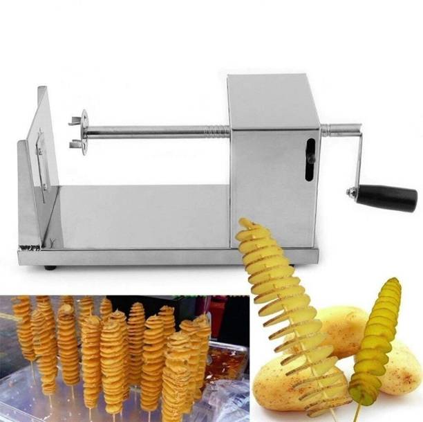 BS MART Stainless Steel, Iron Spiral Cutter Machine Twister Potato Chopper Potato Slicer