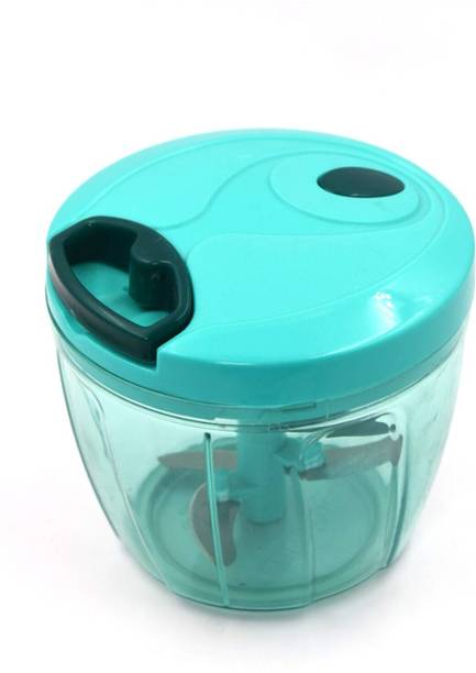 DeoDap स्टील एक्स्ट्रा शार्प 5 ब्लेड (हरा) के साथ मैनुअल 750ML हैंड वेजिटेबल चॉपर सब्जी और फल चॉपर