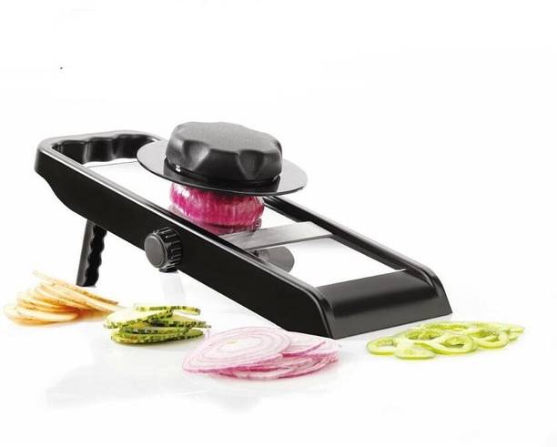 Sharanam Kitchen Adjustable Potato Vegetable Fruit Slicer Vegetable & Fruit Cutter Slicer (Black) सब्जी और फल स्लाइसर