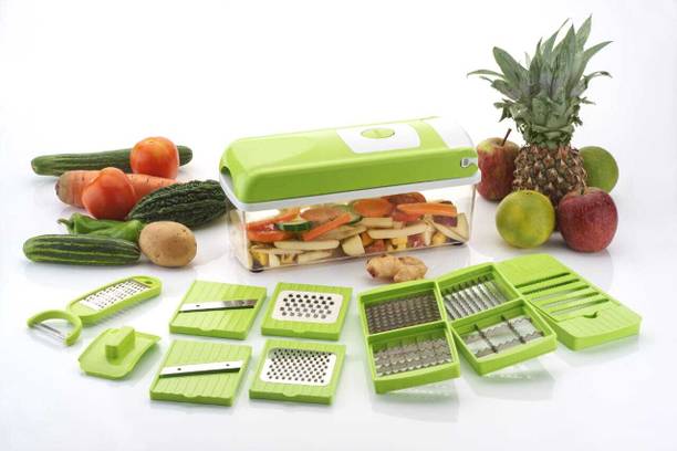 DDecora 12 in 1 Multipurpose Unbreakable Chopper, Cutters, Grater , Peeler, Chipser for Vegetable & Fruit Grater & Slicer