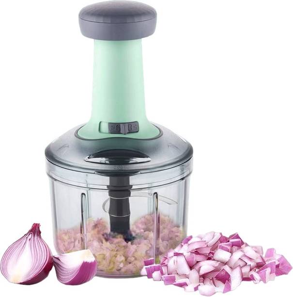 MAGICSPOON Chopper, Onion Chopper, Vegetable Chopper, Onion Cutter (Teal, 900ml. 4 Blades) सब्जी और फल