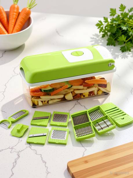 SPACE 12 in 1 Unbreakable Vegetable Cutter, Chopper, Grater, Slicer, Peeler Vegetable & Fruit Grater & Slicer