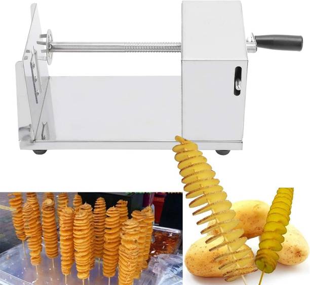 XYPHER Stainless Steel, Iron Potato Spiral Cutter Machine Potato Slicer