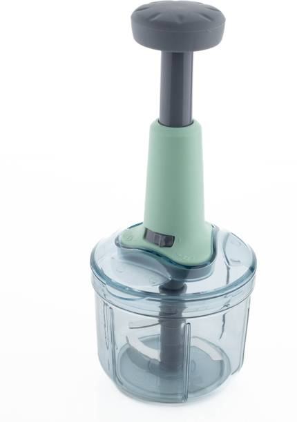 MAGICSPOON Chopper, Onion Chopper, Vegetable Chopper, Hand Chopper (Teal, 900ml. 4 Blades) Vegetable & Fruit Chopper
