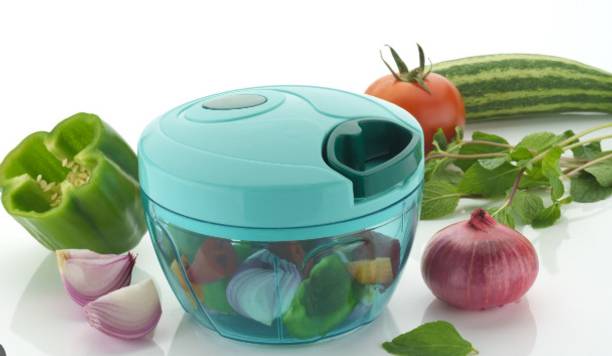 Namo Bharat Ent by Namo Bharat Ent 500ml Handy Vegetable Chopper with 5 Stainless Steel Blades and Anti Slip Base Vegetable & Fruit Chopper