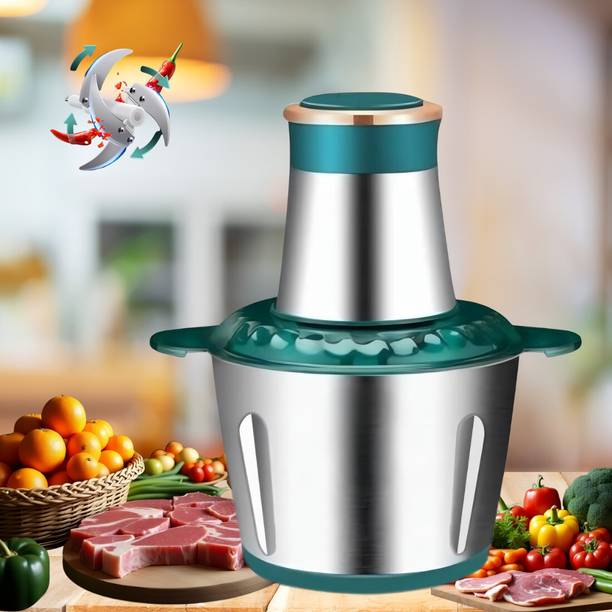Shikshapatri Multifunctional 3L Electric Food Chopper and Grinder with Stainless Steel Bowl Electric Vegetable & Fruit Chopper