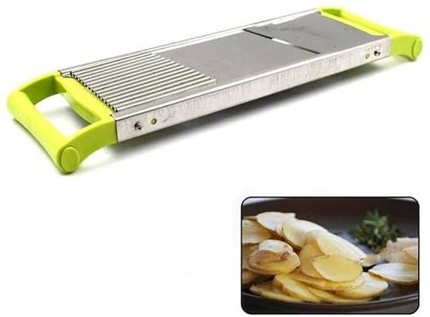 Riyon by rishitkitchenware Stainless Steel Efficient Potato Slicer , Easy Gripping Chips Cutter , Chipser Vegetable & Fruit Slicer