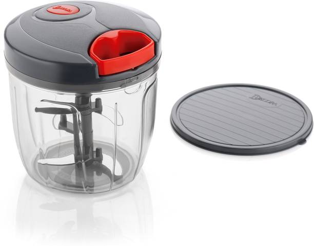 DDecora 1000 ml with 5 stainles steel powerful blade , new handy quick XL chopper Vegetable & Fruit Chopper
