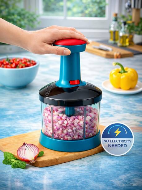 Youone 4 Stainless Steel Blades Onion Chopper | Multi-Purpose Kitchen Chopper Vegetable & Fruit Chopper
