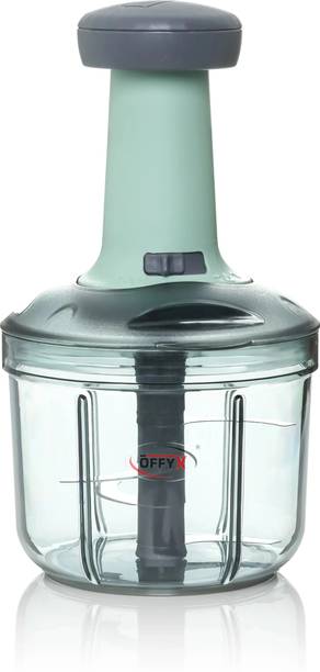 OFFYX Hand Push 900 ML with 4 Stainless Steel Blades Vegetable & Fruit Chopper